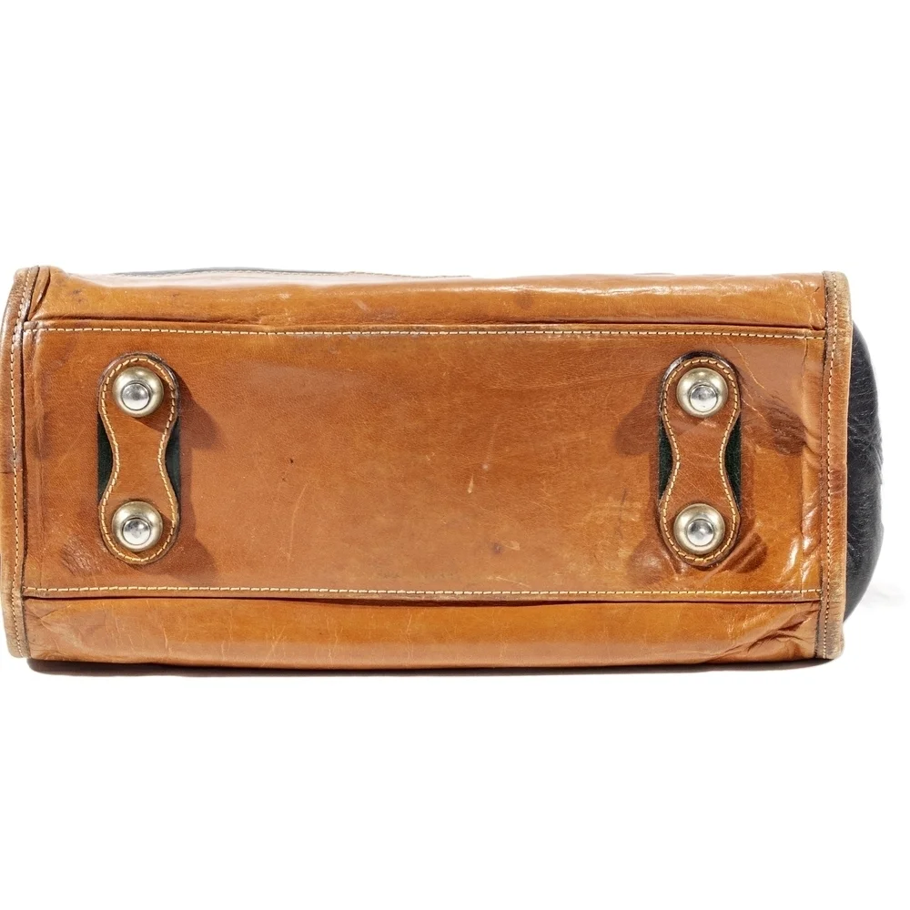 T. Cappelli Chic Black and Tan Satchel